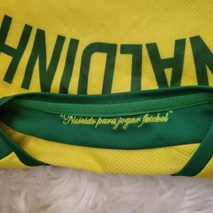 L FIFA Sports Ronaldinho Brazil Soccer Jersey